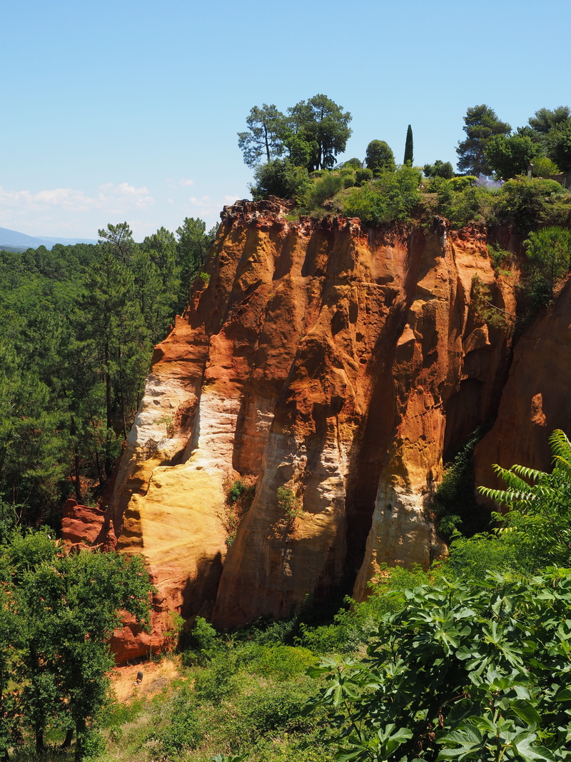 tranquility, cliff, tree, Ocher, ocher mining, no People, ocher rocks, roussillon, mountain, non-urban scene, scenics, uSA, places of interest, department of vaucluse