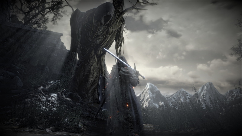 sword, Dark Souls, vignette, shield, video games, 2K, Dark Souls III, giant