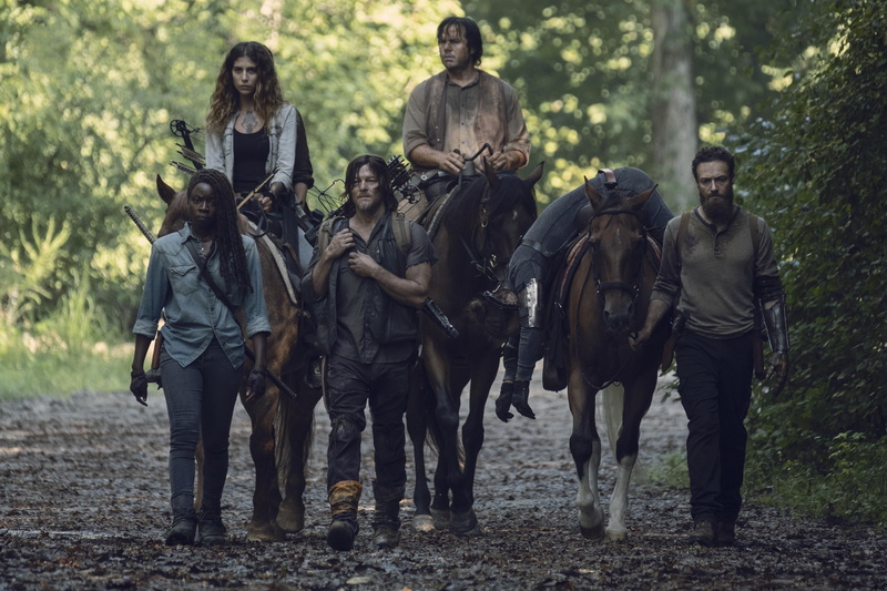 Aaron (The Walking Dead), 4K, TV Show, Eugene Porter, Daryl Dixon, Michonne (The Walking Dead), Norman Reedus, Ross Marquand, Josh McDermitt, The Walking Dead