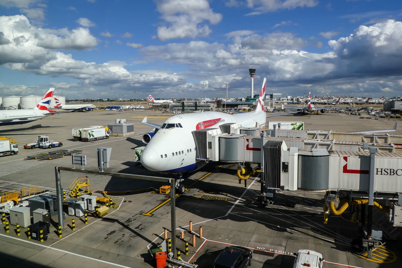 transportation, public transportation, boeing 747 400, travel, machine, transport system, aircraft, heathrow, british, nature, aviation, incidental people