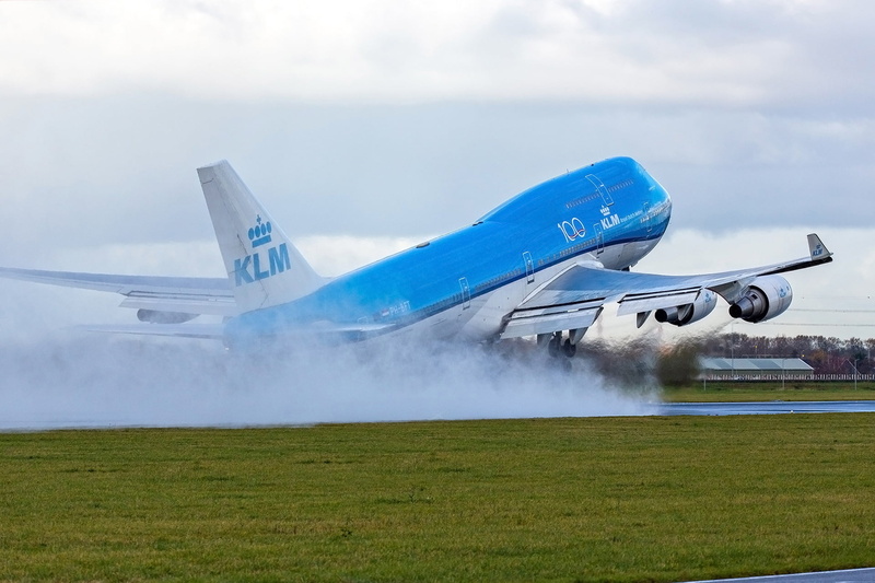 Royal Dutch Airlines, A passenger plane, Boeing, The rise, WFP, Boeing 747, 1080P, True, Boeing 747-400, KLM, Airliner, The plane
