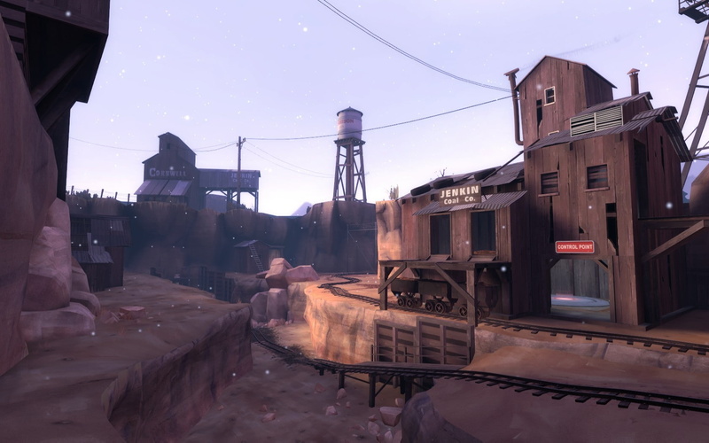 architecture, transportation, mode of transportation, 720P, abandoned, city, building exterior, video games, window, rail transportation, track, day, Team Fortress 2