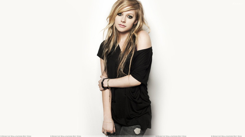 one person, teenager, simple background, studio shot, young adult, beautiful woman, avril, young women, hair, celebrity, lavigne, long hair, black color