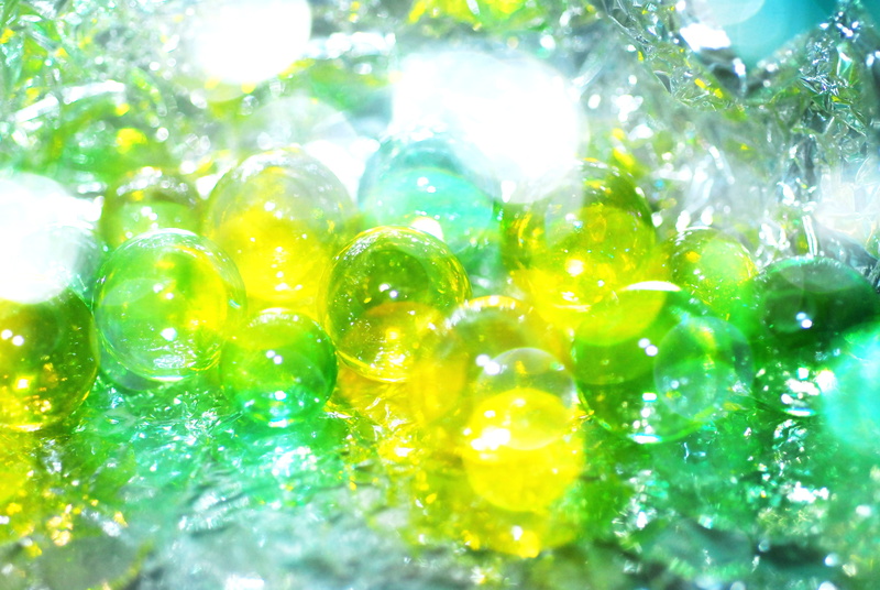 refreshment, abstract, circle, illuminated, defocused, green Color, balls, vibrant Color, close-up, large group of objects, glitter, transparent, no people