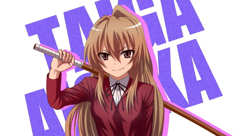 4K, women, one person, looking at camera, portrait, indoors, hairstyle, Toradora!, holding, young adult, hair, studio shot, Aisaka Taiga, waist up, young women