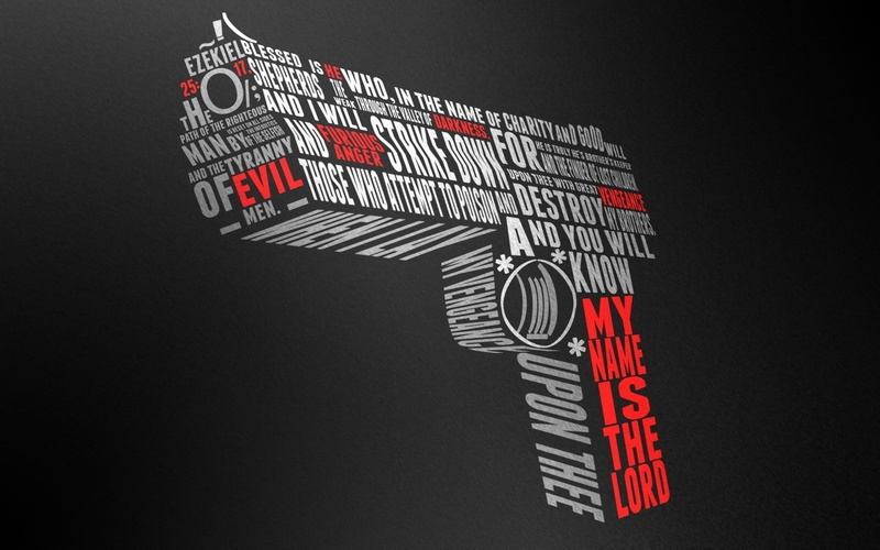 Pulp Fiction, gun, 1080P, Word Clouds
