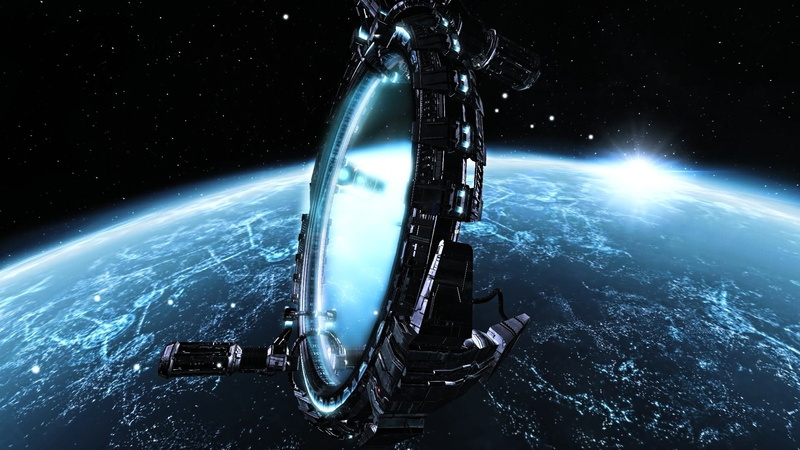 technology, satellite, Stargate, no people, orbiting, nature, astronomy, night, motion, planet earth, Stargate SG-1, 1080P, exploration, horizon, sky