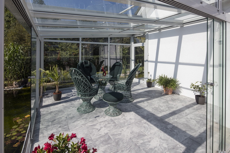 chair, setup, aluminium winter garden, garden, out, living room, winter garden, architecture, indoors, flower, built structure, sunlight, day, flowering plant