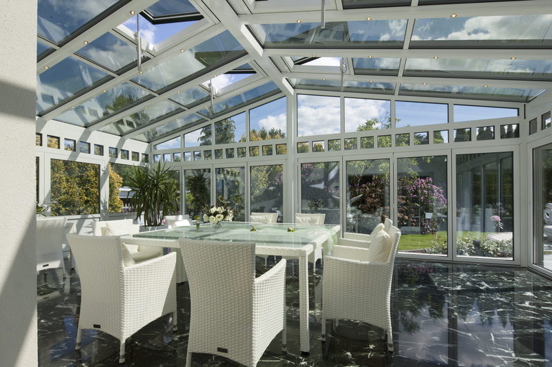 ceiling, autumn, winter garden, chairs, summer, chair, aluminium, chars, glass winter garden, aluminium winter garden, absence, near, transparent, rain