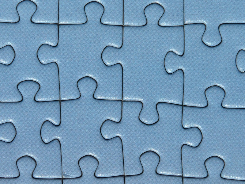 backgrounds, piecing together, close-up, puzzle, ideas, connection, strategy, play, blank, incomplete, leisure activity, high angle view, boredom, no people