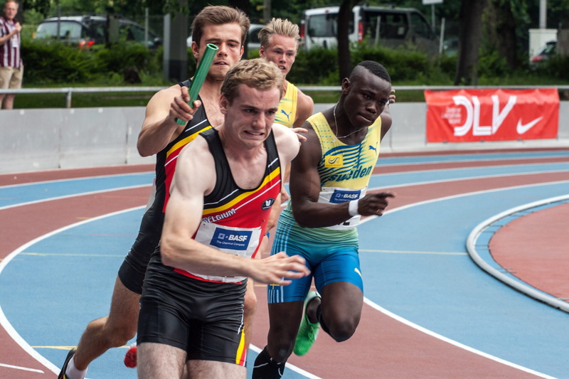 male, teenager, portrait, day, running track, field, clothing, effort, track and field, sports Team, group Of People, playing, track and field athlete