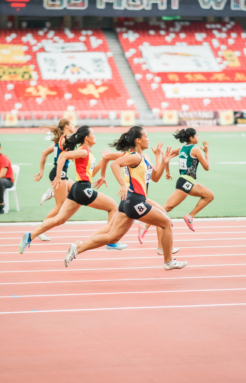 motion, bleachers, clothing, athlete, full length, lifestyles, female, exercising, fast, person, track and field, gender, runner, competitive sport, competition