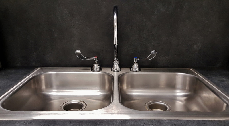 double, hygiene, stainless steel, simplicity, dirty dishes, dishwashing, household equipment, clean, purity, domestic kitchen, metal, silver colored, 4K
