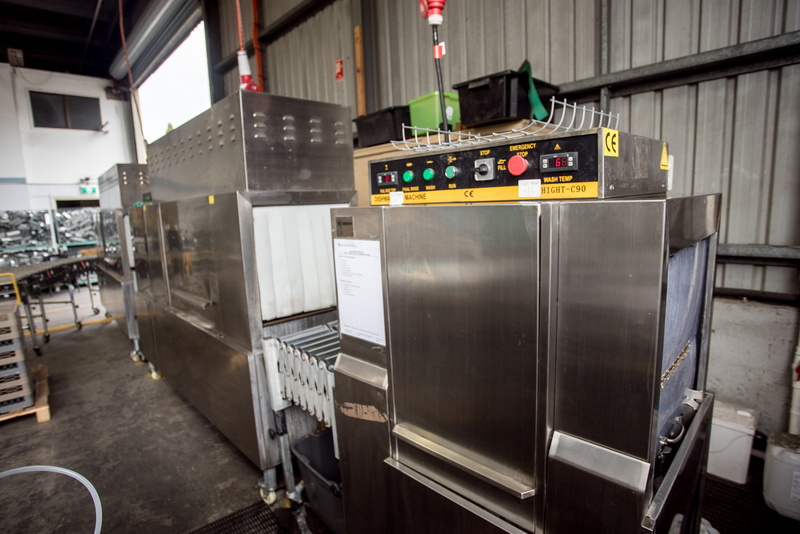 refrigerator, architecture, equipment, oven, lab, vending machine, interior design, no people, plastic recycling, metal, dishwasher, factory, drying machine