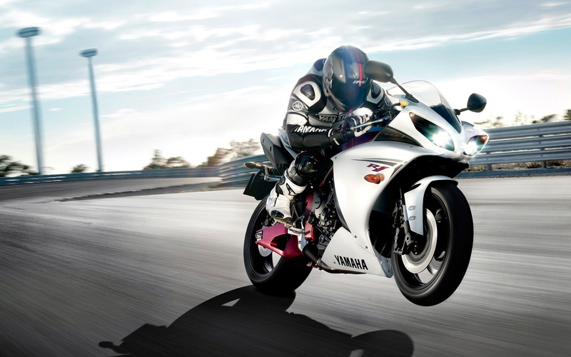 track, speed, yamaha, white, race, r, bike, moto, sports, 1080P