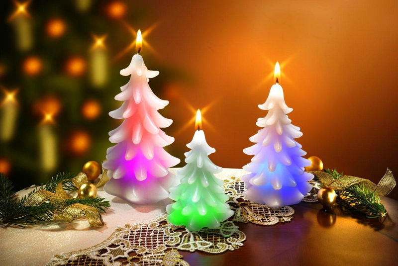 backgrounds, fire, fir Tree, branch, burning, assorted, candle, candles, Merry Christmas, bright, winter, december, greeting Card, indoors, season, snow