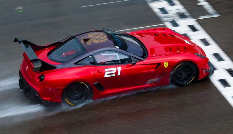 1080P, motor vehicle, transportation, car, land vehicle, back, motion, sports, 599XX evo, high angle view, nature, blurred motion, sport, professional sport