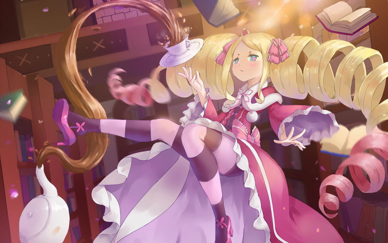 2K, representation, celebration, rezero starting life in another world, illuminated, women, pink color, creativity, toy, human representation, indoors