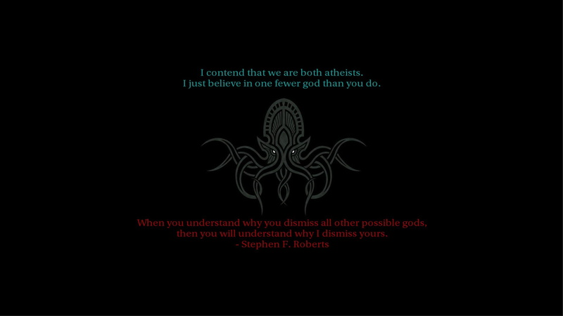 cthulhu, atheism, quotes, religion, 1080P