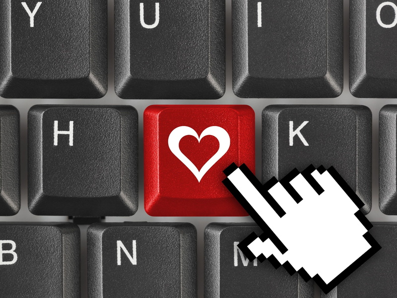red, black, mood, heart, HD, 2K, love, keyboard, the cursor, widescreen, button, full screen, background