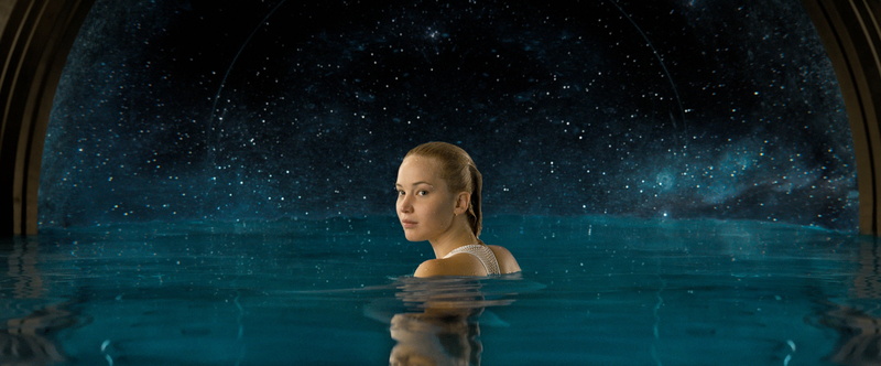2K, waterfront, wet hair, pool, reflection, headshot, Nothing is accidental, swimming pool, nature, Jennifer Lawrence, one person, Passengers, swimming