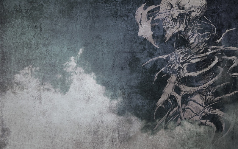 sea, tranquility, water, textile, plant, skull, tranquil scene, fantasy art, dark, gray, no people, backgrounds, black, skeleton, blue, beauty in nature