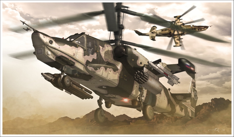battle, 2K, helicopter, aviation, missile, military, weapon, KA-50, conflict, technology, nATO, cloud - sky, airplane, aggression, fighter Plane, transportation