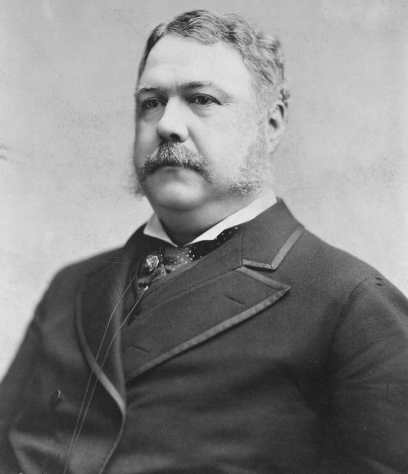 real people, england, indoors, uK, Chester A. Arthur, well-dressed, arthur, retro styled, one person, waist up, headshot, 2K, black And White, president