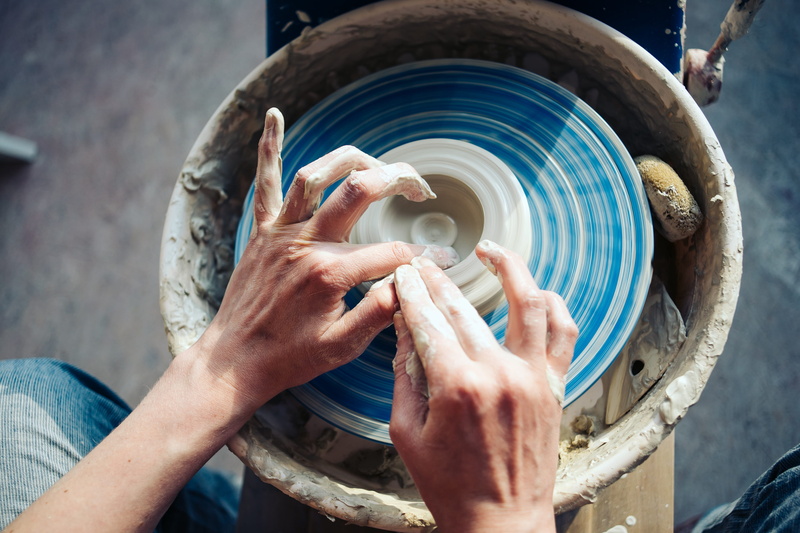 handicraft, artist, human hand, raw, mud, making, workshop, finger, close-up, wheel, molding, modeling, artisan, indoors, create, creativity, design, ceramic