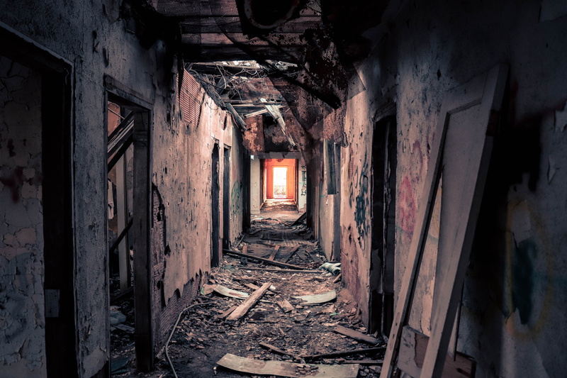 old, wooden, day, bad condition, 5K, built structure, run-down, abandoned, the past, window, weathered, dirty, obsolete, wall, demolished, building, ruined