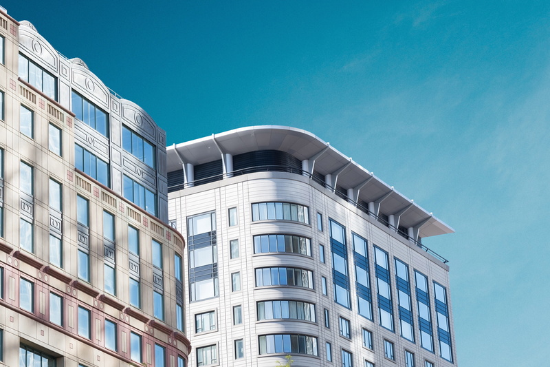 facade, finance, urban Scene, architecture And Buildings, apartment, city building, luxury, built Structure, building feature, window, concrete, skyscraper