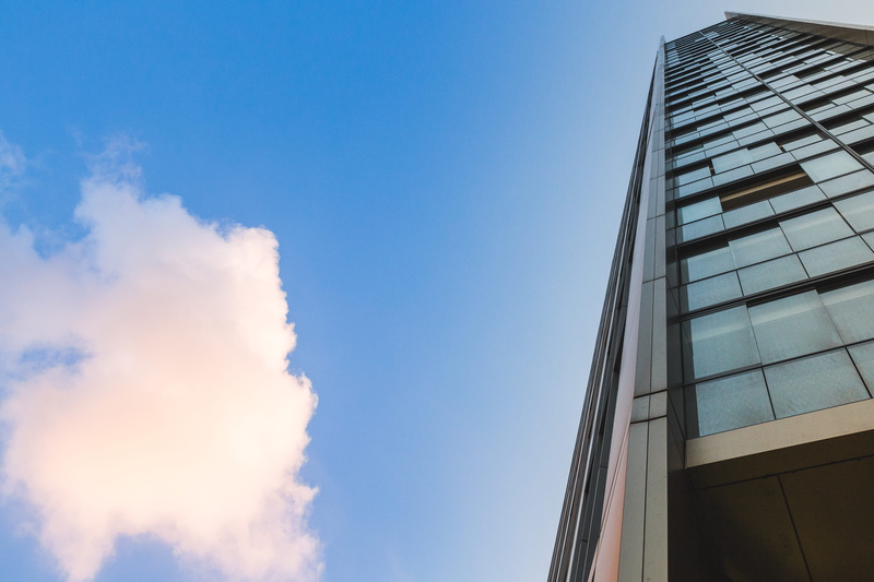 business, sky, building Exterior, architecture, Skyscraper, window, modern, nature, 5K, city, no people, copy space, residential district, office, Clouds
