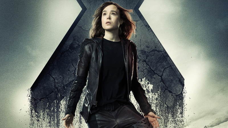 1080P, X-Men, Ellen Page, leather jackets, women, face