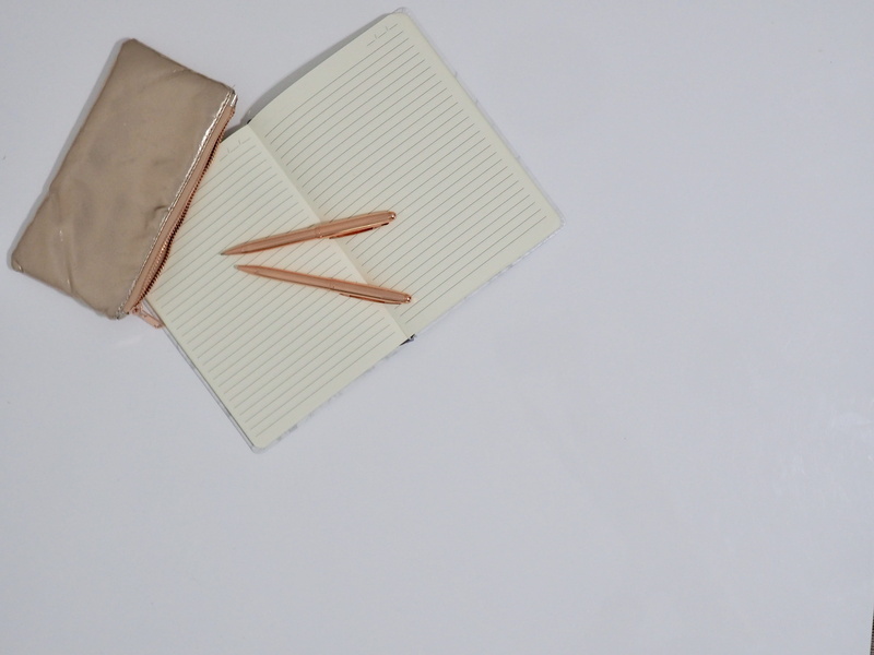 no people, planning, gray, craft, indoors, creativity, work, 4K, background image, book, office, simple, rose gold, art and craft, paper, blogging, white background