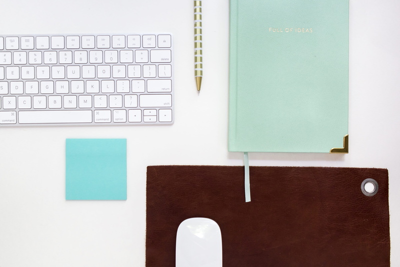post it, technology, directly above, connection, notebook, wood - material, white board, green, beside, gold, apple, keyboard, journal, houston, computer