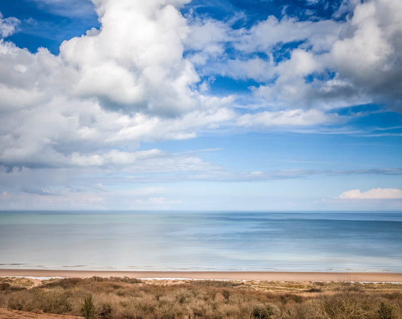 Landscape, France, Beach, Europe, Present, Clouds, WorldWarII, normandy, 5K, Omaha, today