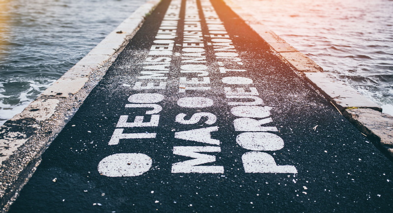 outdoors, marking, number, symbol, daytime, day, pavement, street, close-up, letter, tejo, wet, white, footpath, black, typography, river, no people, road marking