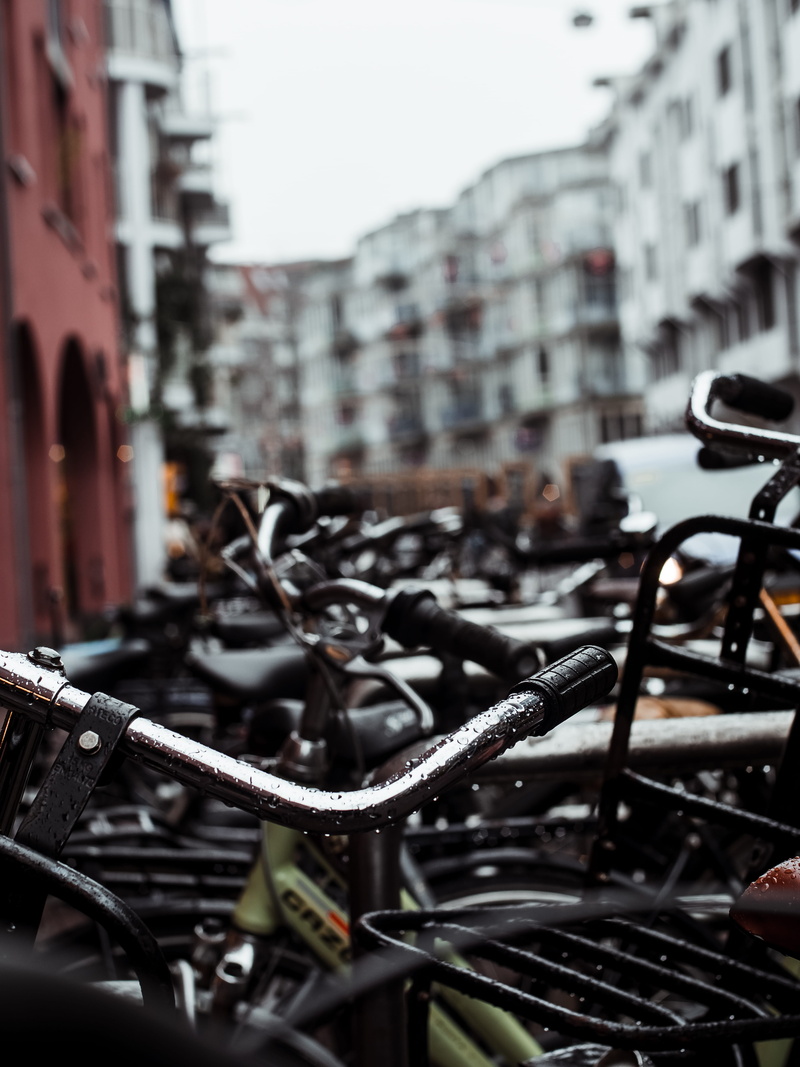 travel, view, junkyard, outdoors, building, parked, design, wheel, bikes, mode of transportation, transportation system, street, road, stationary, daylight