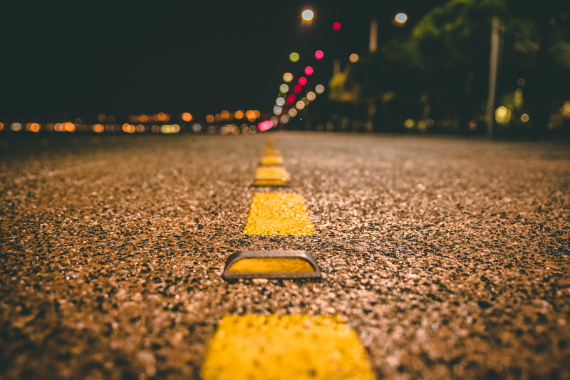 sign, concrete, road marking, street, yellow, night, road, tire, sphere, nature, marias kallas 1, gravel, dividing line, close-up, path, greece, highway