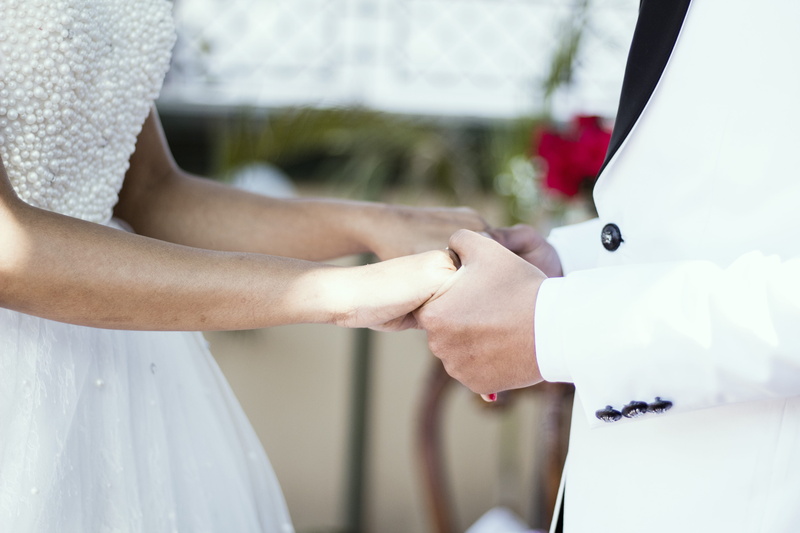 human hand, jewelry, men, dress, one person, focus on foreground, groom, wedding dress, bridge and groom, close-up, life events, newlywed, suit, hand, woman
