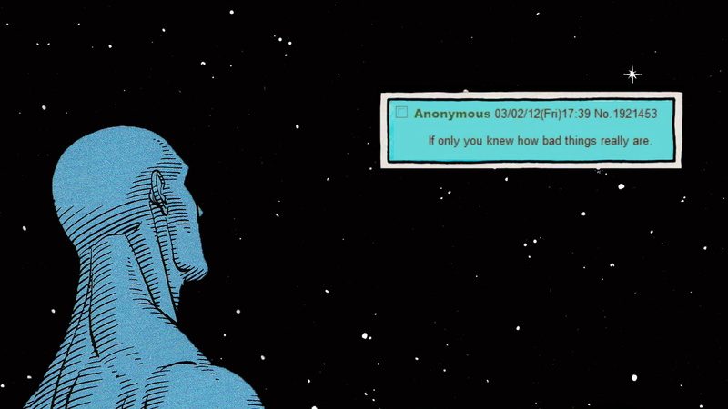 Watchmen, if you only knew how bad things really are, stars, 4chan, 720P, Dr. Manhattan, comic art