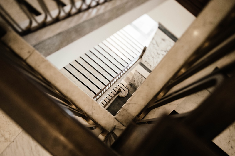 floors, perspective, stairways, the media, stair, concrete, old, railing, indoors, staircase, arts culture and entertainment, 5K, white, close-up, still life