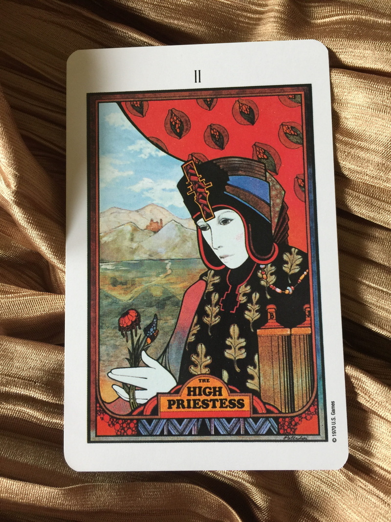 fantasy, tarot, male likeness, technology, communication, female likeness, high priestess, indoors, human representation, cards, still life, prediction