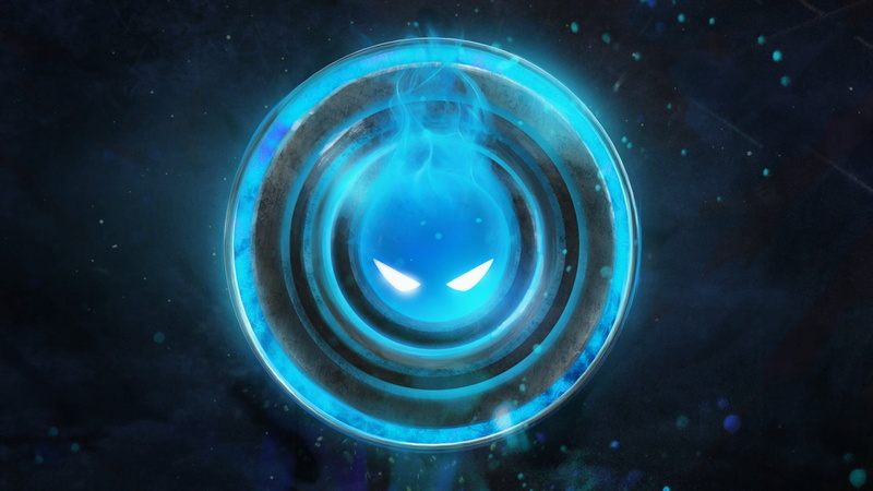 Loading screen, flames, illuminated, concentric, sphere, mystery, water, shape, geometric shape, space, blue, night, galaxy, 1080P, game, science, sky