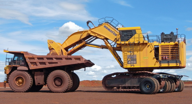 1080P, Vehicles, Komatsu PC4000, Dump Truck, Excavator