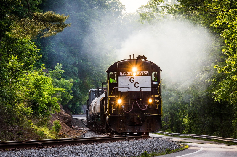railway, 1080P, diesel locomotive, trees, train, smoking