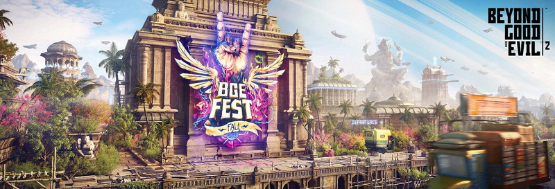 arts culture and entertainment, statue, city, religion, representation, Beyond Good and Evil 2, built structure, nature, building exterior, 2K, outdoors