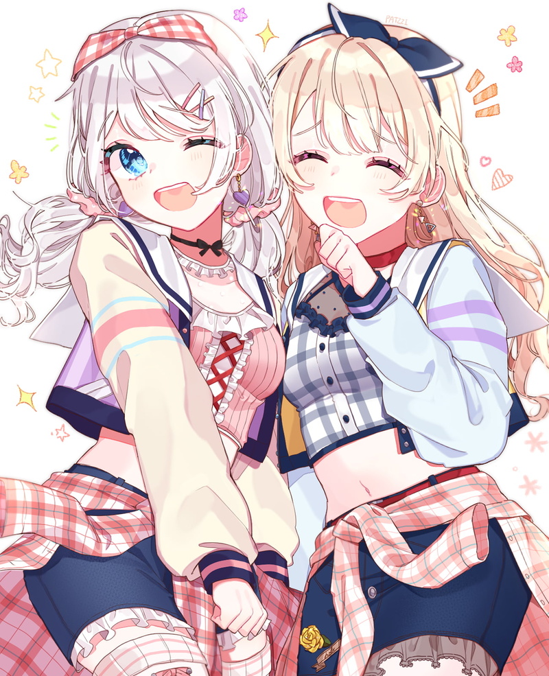 anime girls, anime, 720P, Eve Wakamiya, Shirasagi Chisato, BanG Dream!