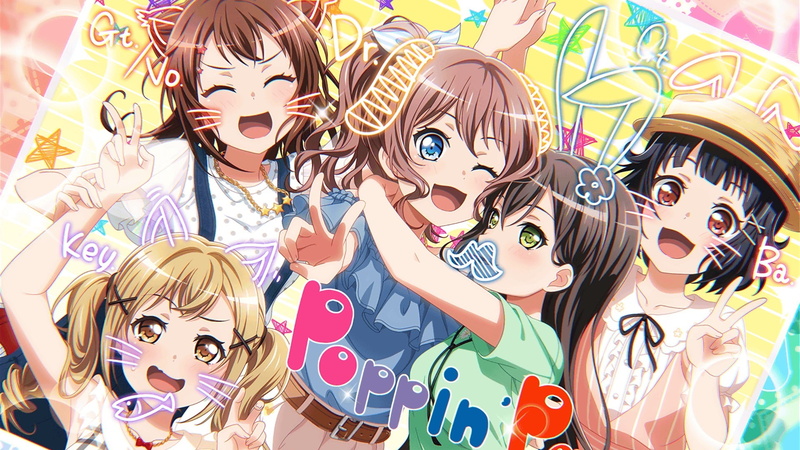 Rimi Ushigome, Kasumi Toyama, PoppinParty, 1080P, Anime, Arisa Ichigaya, Saaya Yamabuki, Tae Hanazono, BanG Dream!