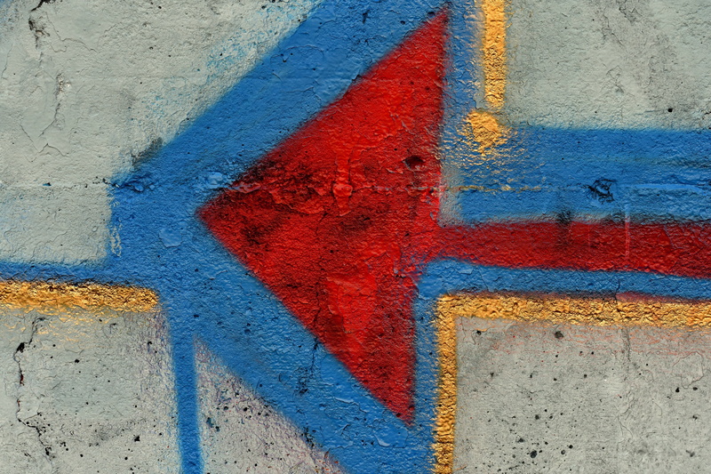blue, architecture, no people, day, backgrounds, red, multi colored, graffiti, art and craft, outdoors, arrows (design), paint, concrete, textured, built structure